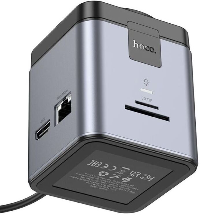 Док-станция Hoco HB49 9 in 1 Dicking Station - Metal Gray: фото 6 из 9