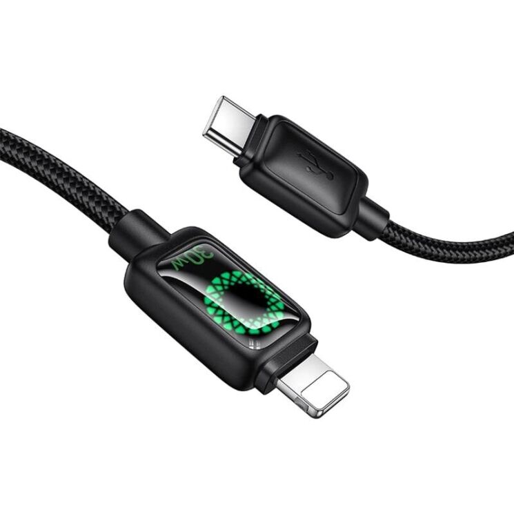 Кабель Hoco U146 Mundo Type-C to Lightning 30W (3A, 1.2m) - Black: фото 3 з 8