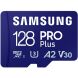 Карта памяти MicroSDXC Samsung PRO Plus 128GB C10 UHS-I R180MB/s + адаптер (MB-MD128SA/EU) - Blue (945176). Фото 4 из 13