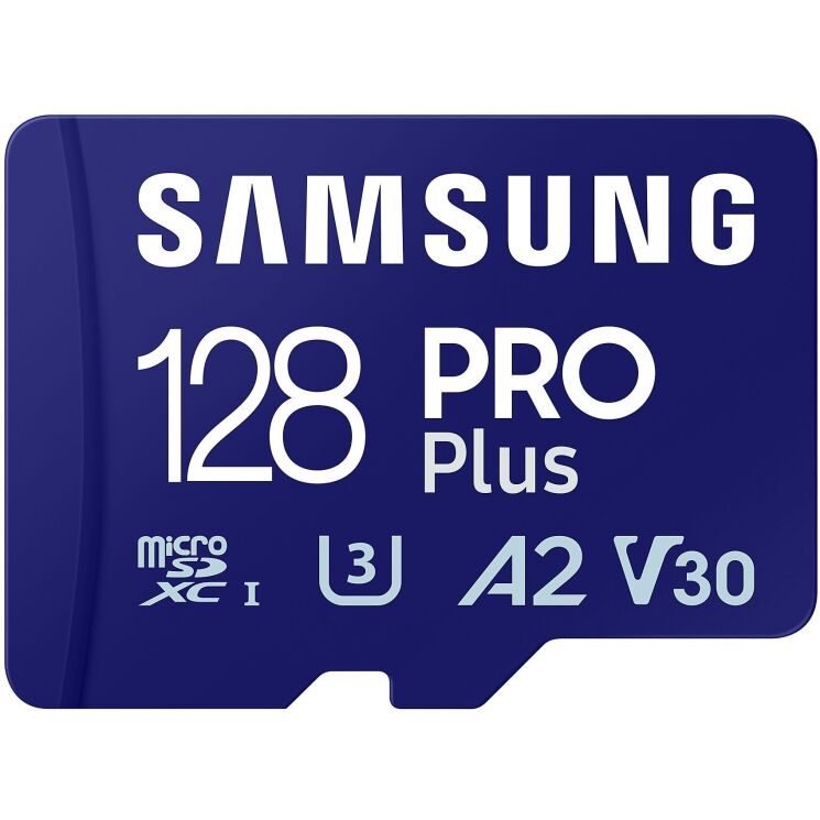 Карта памяти MicroSDXC Samsung PRO Plus 128GB C10 UHS-I R180MB/s + адаптер (MB-MD128SA/EU) - Blue: фото 4 из 13