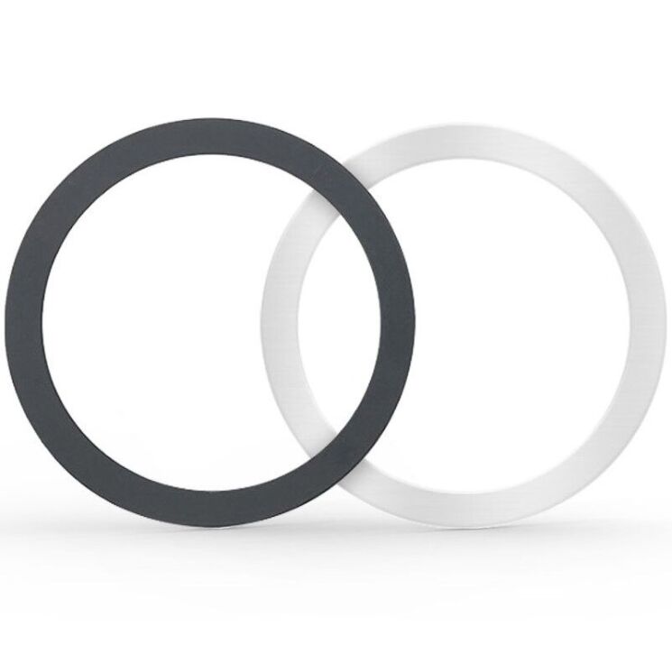 Комплект магнитных колец Tech-Protect Magnetic Ring - Black / Silver: фото 1 из 7
