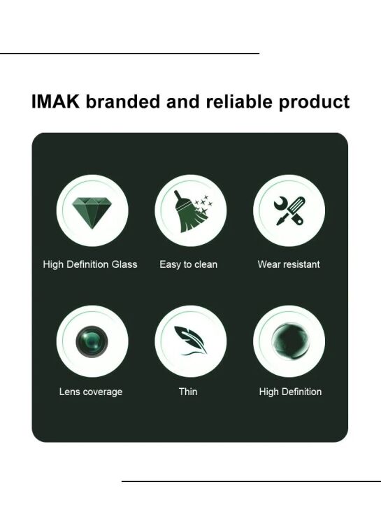 Комплект защитных стекол IMAK Camera Lens Protector для Xiaomi Redmi Note 14 Pro Plus: фото 5 из 6