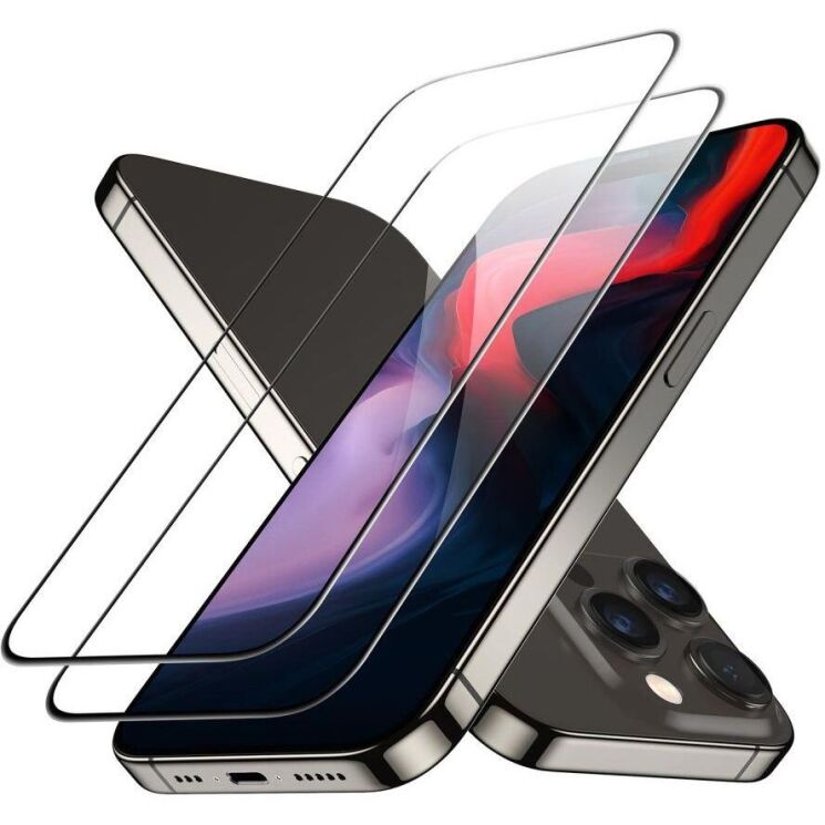 Комплект защитных стекол ESR Tempered Glass Set для Apple iPhone 15 Pro Max - Black: фото 3 из 10