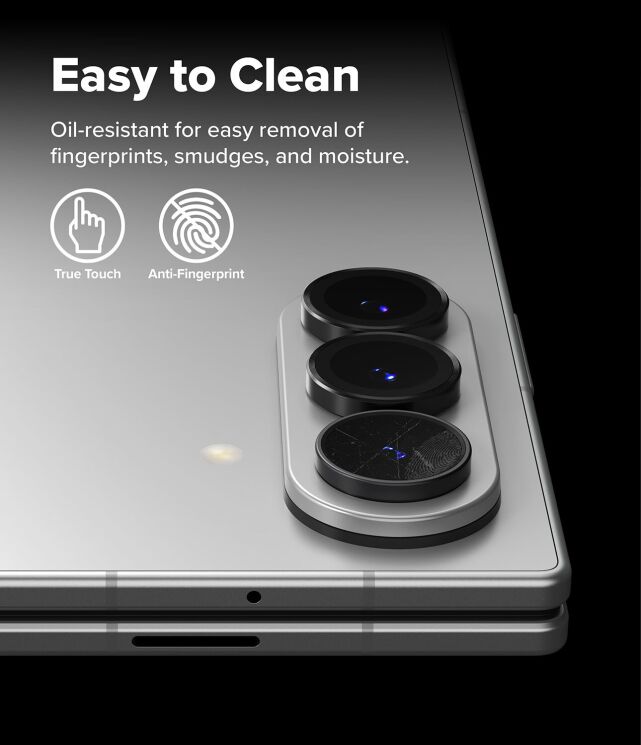 Комплект защитных стекол на камеру Ringke Camera Frame для Samsung Galaxy Fold 8 Ultra / Fold 7 (8800380460638) - Black: фото 13 из 19