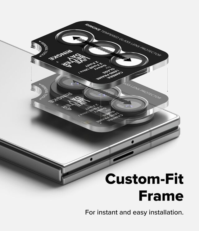 Комплект защитных стекол на камеру Ringke Camera Frame для Samsung Galaxy Fold 8 Ultra / Fold 7 (8800380460638) - Black: фото 8 из 19