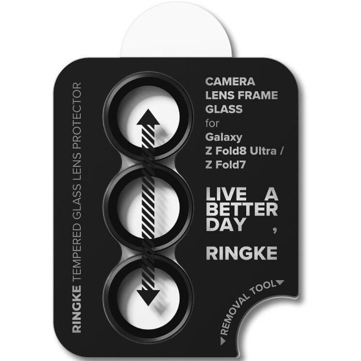 Комплект защитных стекол на камеру Ringke Camera Frame для Samsung Galaxy Fold 8 Ultra / Fold 7 (8800380460638) - Black: фото 4 из 19