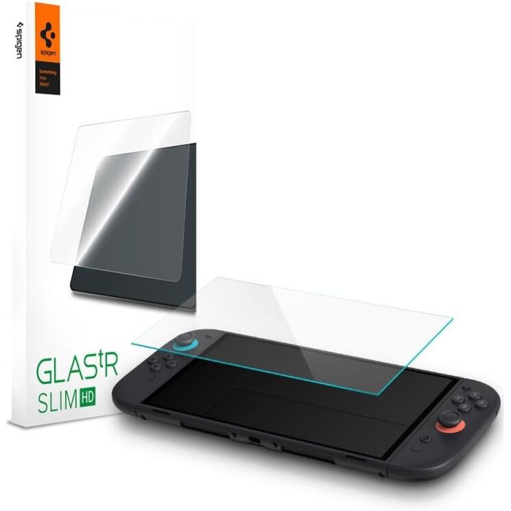 Комплект захисних стекол Spigen Glas.tR SLIM HD (FC) для Nintendo Switch 2 (AGL09370): фото 1 з 9