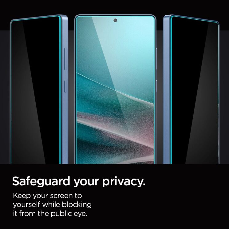 Комплект защитных стекол Spigen (SGP) GLAS.tR EZ Fit Privacy для Samsung Galaxy S25 Ultra (S938) AGL09335 - Black: фото 9 из 13