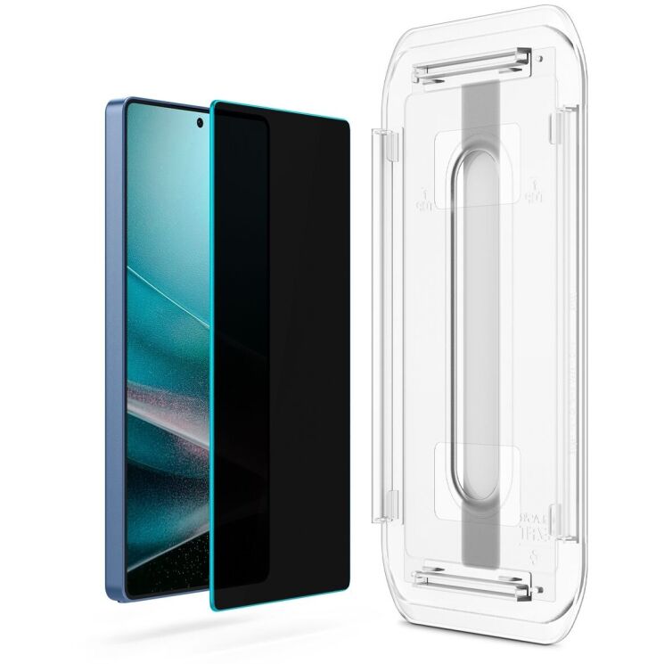 Комплект защитных стекол Spigen (SGP) GLAS.tR EZ Fit Privacy для Samsung Galaxy S25 Ultra (S938) AGL09335 - Black: фото 2 из 13