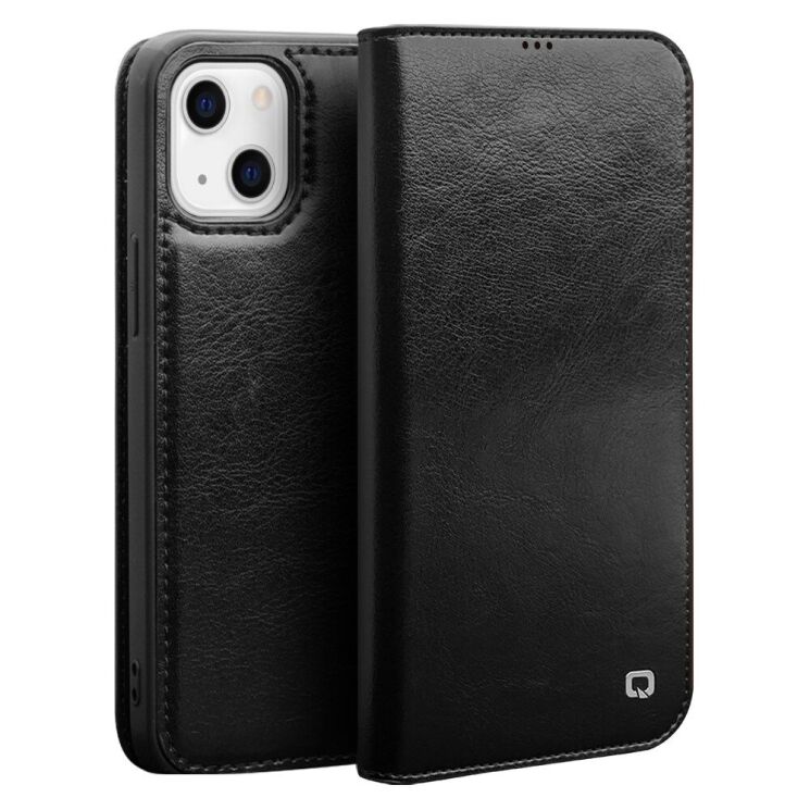 Кожаный чехол QIALINO Classic Case для Apple iPhone 13 mini - Black: фото 1 из 5