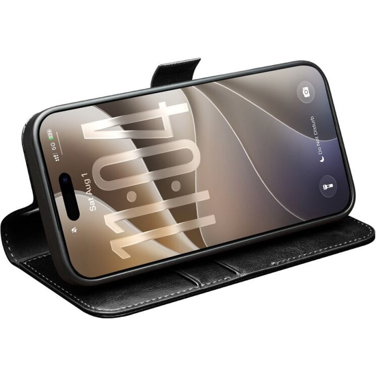 Шкіряний чохол QIALINO Classic Case для iPhone 18 Pro - Black (423650B) Шкіряний чохол QIALINO Classic Case для iPhone 18 Pro - Black: фото 3 з 13