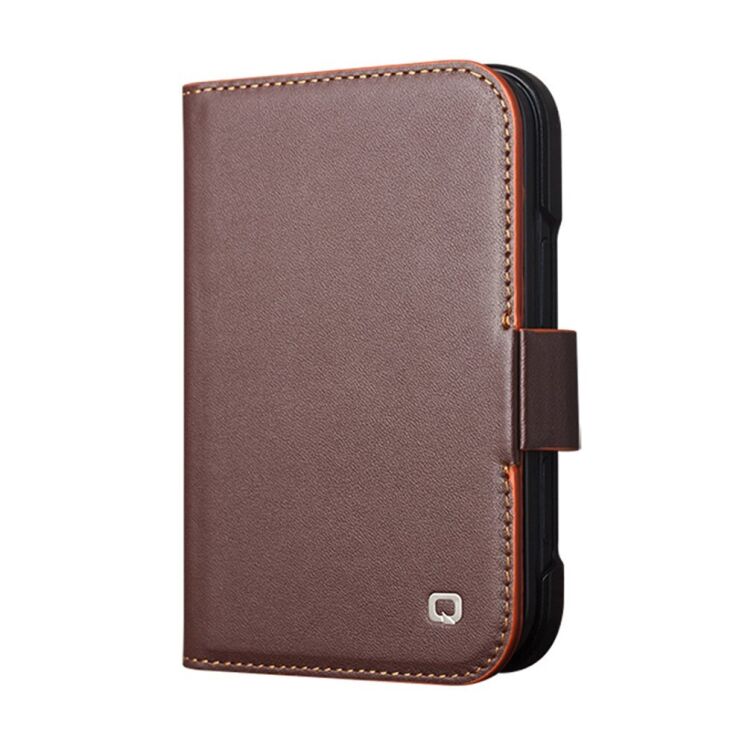 Шкіряний чохол QIALINO Wallet Case (FF) для iPhone Duo - Dark Brown (435022DZ) Шкіряний чохол QIALINO Wallet Case (FF) для iPhone Duo - Dark Brown: фото 5 з 11