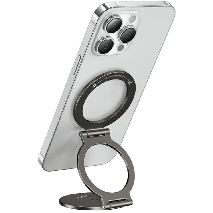 Магнитный держатель Hoco H102 - Metal Gray: фото 3 из 10