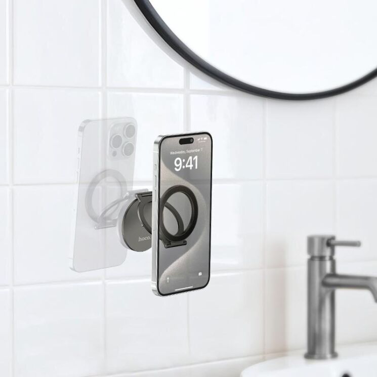 Магнитный держатель Hoco H102 - Metal Gray: фото 10 из 10
