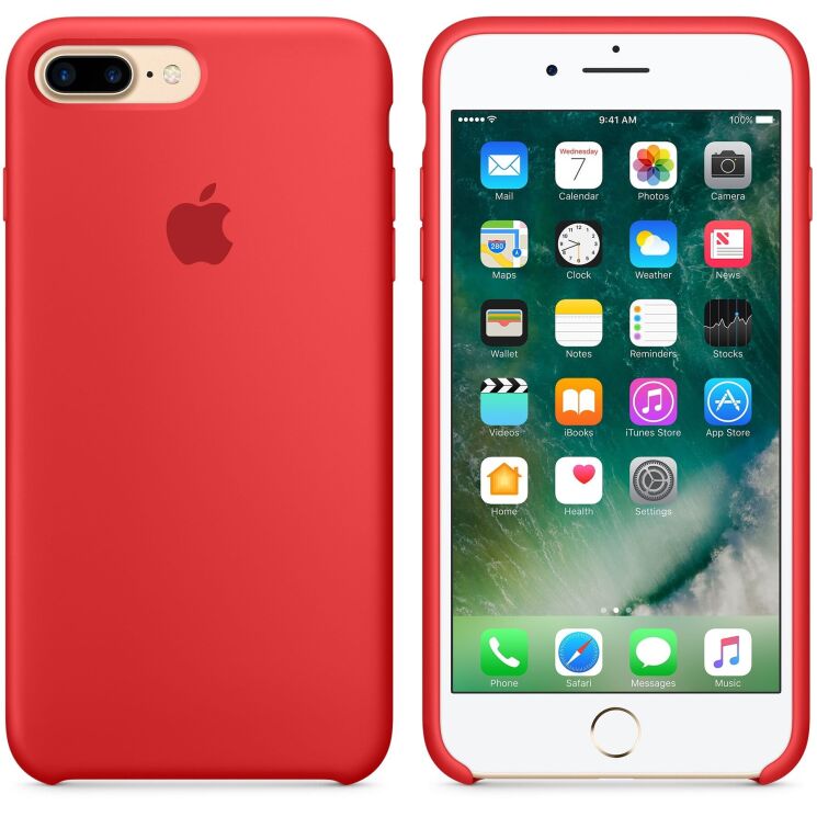 Оригінальний чохол Silicone Case для Apple iPhone 7 Plus / 8 Plus (MQH12) - Red: фото 1 з 3