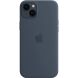 Оригинальный чехол Silicone Case with MagSafe для Apple iPhone 14 Plus (MPT53) - Storm Blue (306713L). Фото 4 из 5