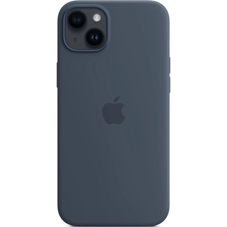 Оригинальный чехол Silicone Case with MagSafe для Apple iPhone 14 Plus (MPT53) - Storm Blue: фото 4 из 5