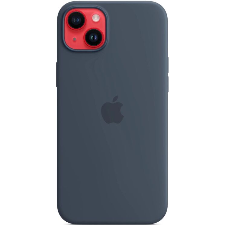 Оригинальный чехол Silicone Case with MagSafe для Apple iPhone 14 Plus (MPT53) - Storm Blue: фото 5 из 5