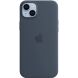 Оригинальный чехол Silicone Case with MagSafe для Apple iPhone 14 Plus (MPT53) - Storm Blue (306713L). Фото 1 из 5