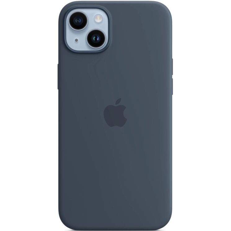 Оригинальный чехол Silicone Case with MagSafe для Apple iPhone 14 Plus (MPT53) - Storm Blue: фото 1 из 5