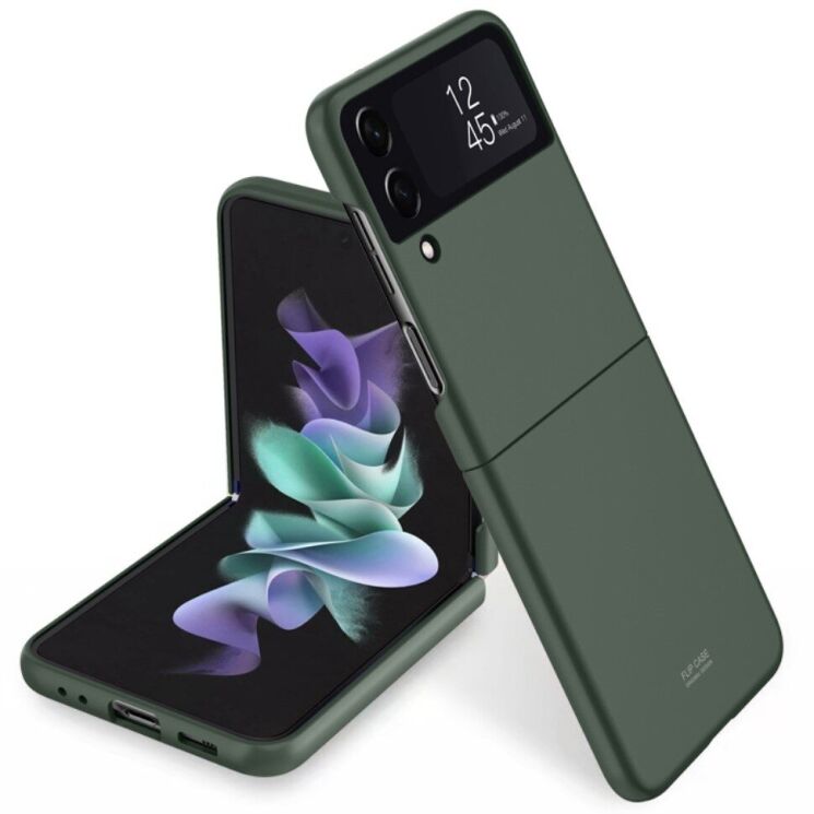 Пластиковый чехол Deexe Hard Shell (FF) для Samsung Galaxy Flip 4 - Green: фото 1 из 7