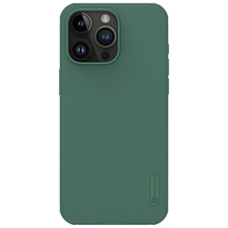 Пластиковый чехол NILLKIN Frosted Shield Pro для Apple iPhone 15 Pro Max - Green: фото 1 из 11