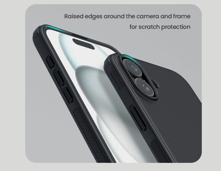 Пластиковый чехол NILLKIN Frosted Shield Pro для Apple iPhone 16 - Black: фото 13 из 18