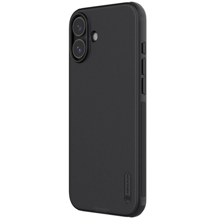 Пластиковый чехол NILLKIN Frosted Shield Pro для Apple iPhone 16 - Black: фото 2 из 18
