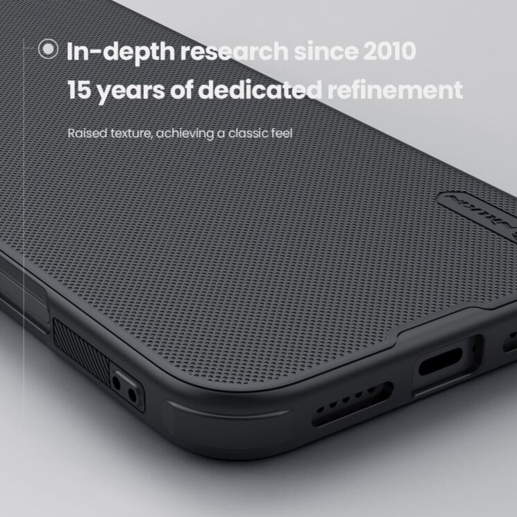 Пластиковый чехол NILLKIN Frosted Shield Pro для Apple iPhone 16 - Black: фото 8 из 18