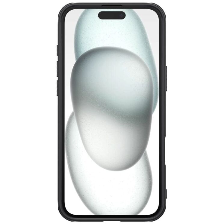 Пластиковый чехол NILLKIN Frosted Shield Pro для Apple iPhone 16 - Black: фото 4 из 18