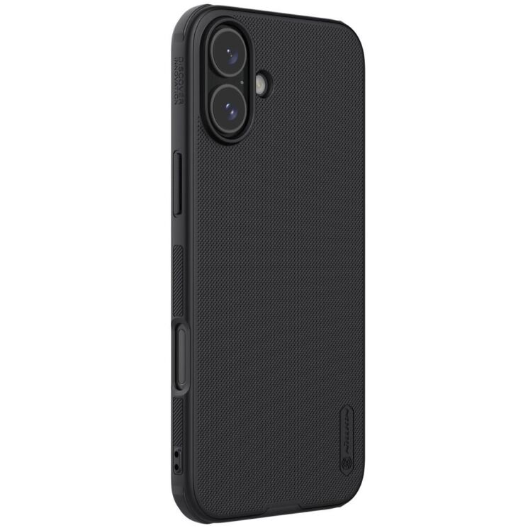 Пластиковый чехол NILLKIN Frosted Shield Pro для Apple iPhone 16 - Black: фото 3 из 18