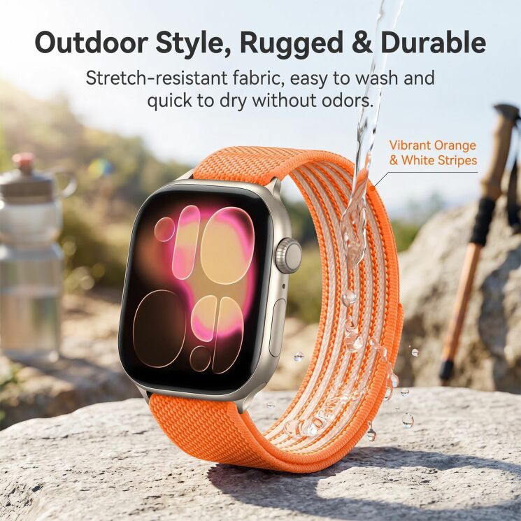 Ремінець Deexe Active Band для Apple Watch 45 / 44 / SE 44 / 42 (Series 1-3) / Ultra (Gen 1-4) - Orange (398002O) Ремінець Deexe Active Band для Apple Watch 45 / 44 / SE 44 / 42 (Series 1-3) / Ultra (Gen 1-4) - Orange: фото 5 з 5