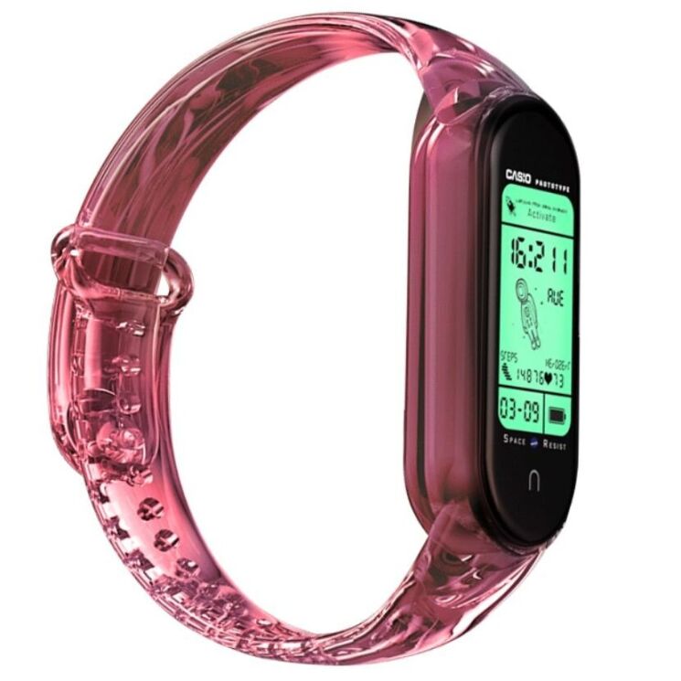 Ремешок Deexe Antares Strap для Xiaomi Mi Band 5 / Mi Band 6 / Mi Band 7 - Red: фото 1 из 7