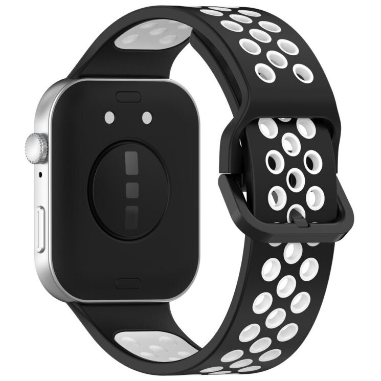 Ремешок Deexe Dual Color для Huawei Watch Fit 3 - Black / White: фото 1 из 7