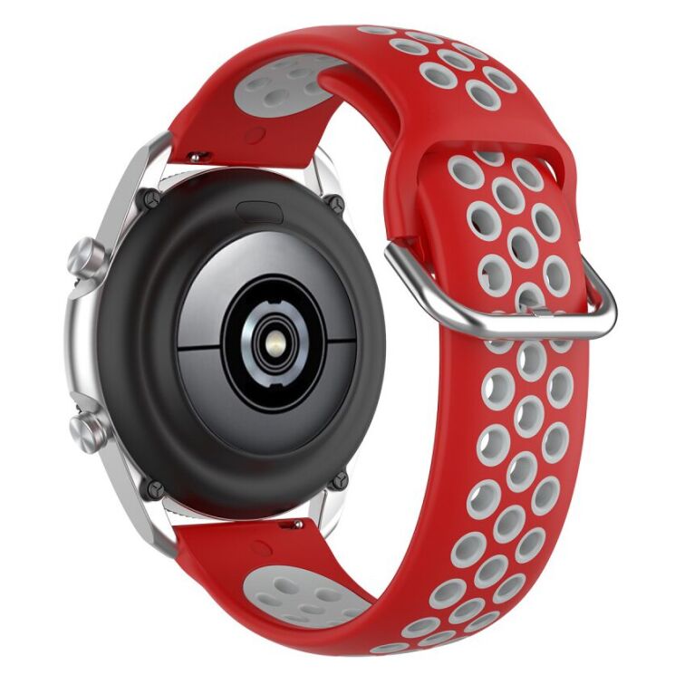 Ремешок Deexe Dual Color для Samsung Galaxy Watch 3 (45mm) - Red / Grey: фото 3 из 5