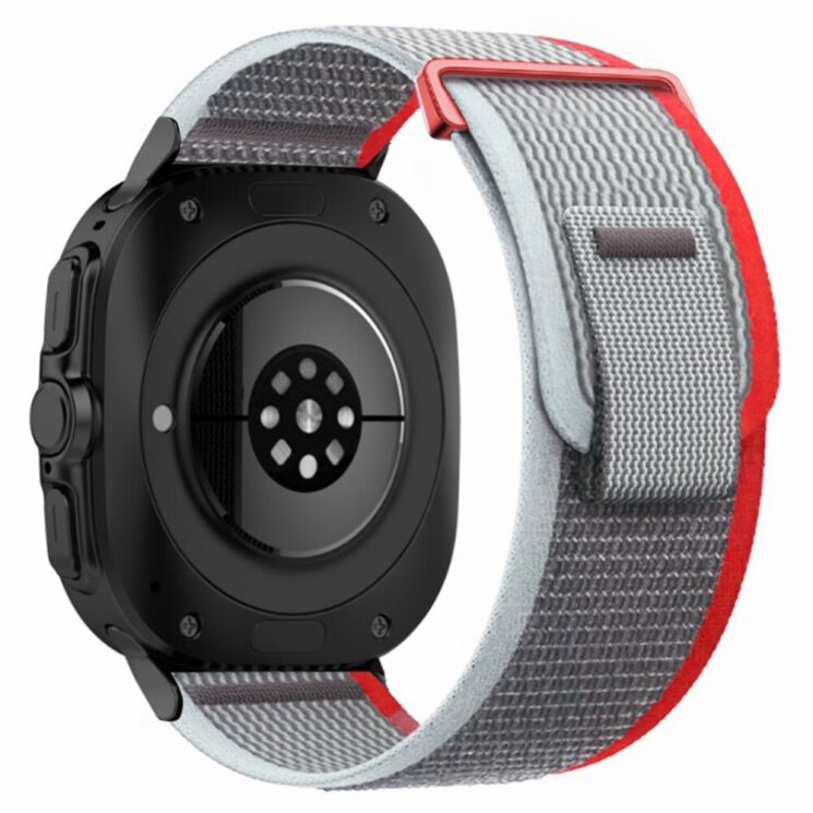 Ремешок Deexe Fastener Strap для Samsung Galaxy Watch Ultra (47mm) - Red / Grey: фото 1 из 3