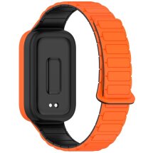 Ремешок Deexe Flexible Fit для Xiaomi Mi Smart Band 9 Active / Redmi Band 3 - Black / Orange: фото 1 из 6