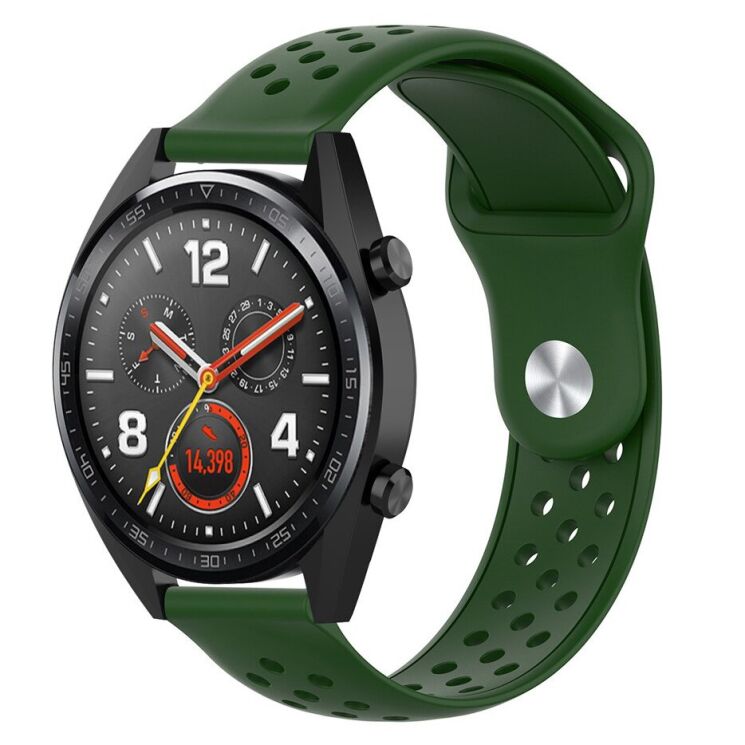 Ремешок Deexe Holes Strap для Samsung Galaxy Gear S3 - Green: фото 1 из 4