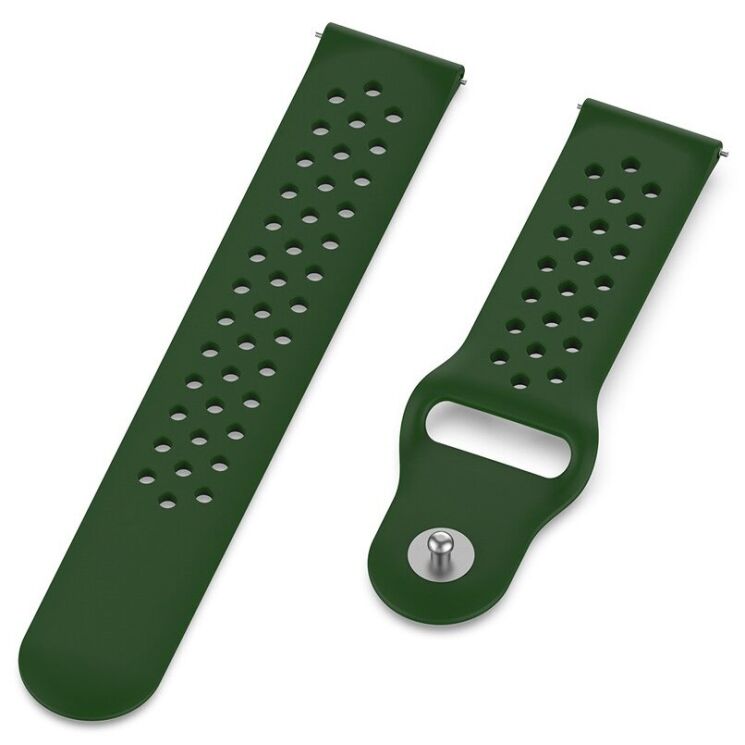 Ремешок Deexe Holes Strap для Samsung Galaxy Gear S3 - Green: фото 4 из 4