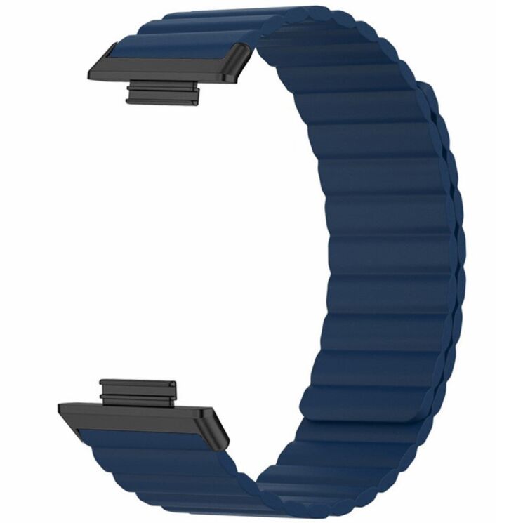Ремешок Deexe Magnetic Band для Huawei Watch Fit 3 - Midnight Blue: фото 3 из 3