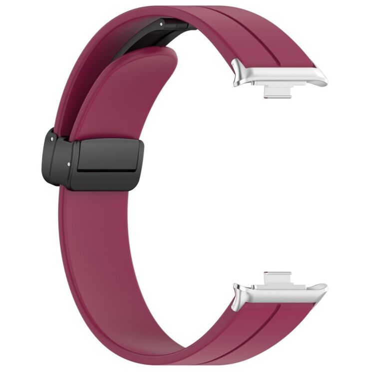 Ремешок Deexe Magnetic Braselet для Xiaomi Redmi Watch 4 / Mi Smart Band 8 Pro / Band 9 Pro - Wine Red: фото 3 из 8