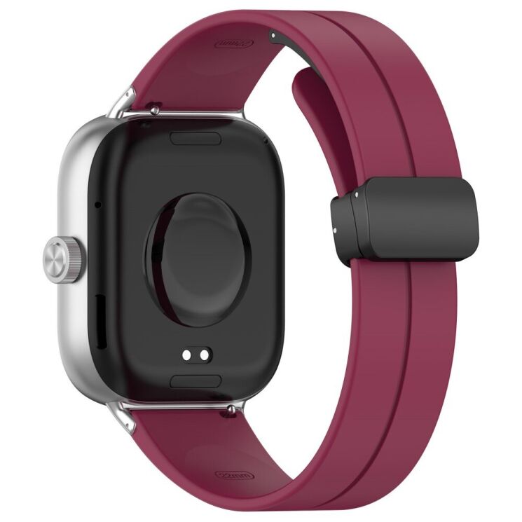 Ремешок Deexe Magnetic Braselet для Xiaomi Redmi Watch 4 / Mi Smart Band 8 Pro / Band 9 Pro - Wine Red: фото 1 из 8