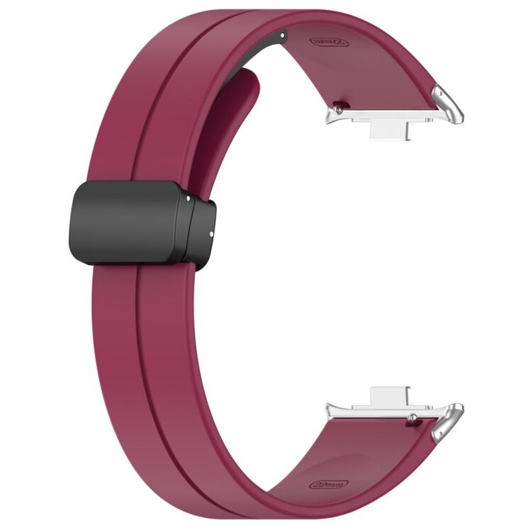 Ремешок Deexe Magnetic Braselet для Xiaomi Redmi Watch 4 / Mi Smart Band 8 Pro / Band 9 Pro - Wine Red: фото 2 из 8