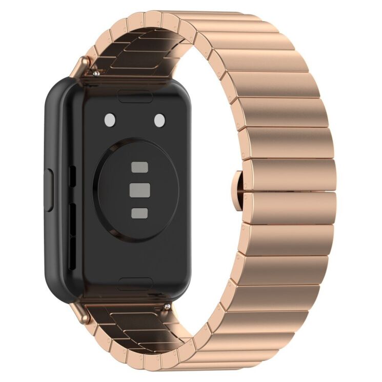 Ремінець Deexe Metal Bracelet для Huawei Watch Fit 2 - Rose Gold: фото 2 з 12