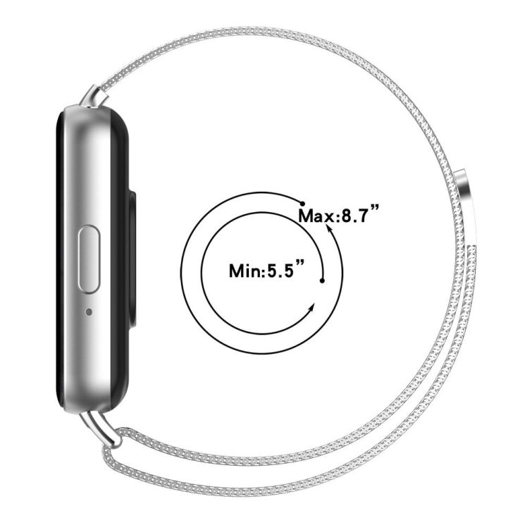 Ремешок Deexe Milanese Loop для Samsung Galaxy Fit 3 - Silver: фото 6 из 7