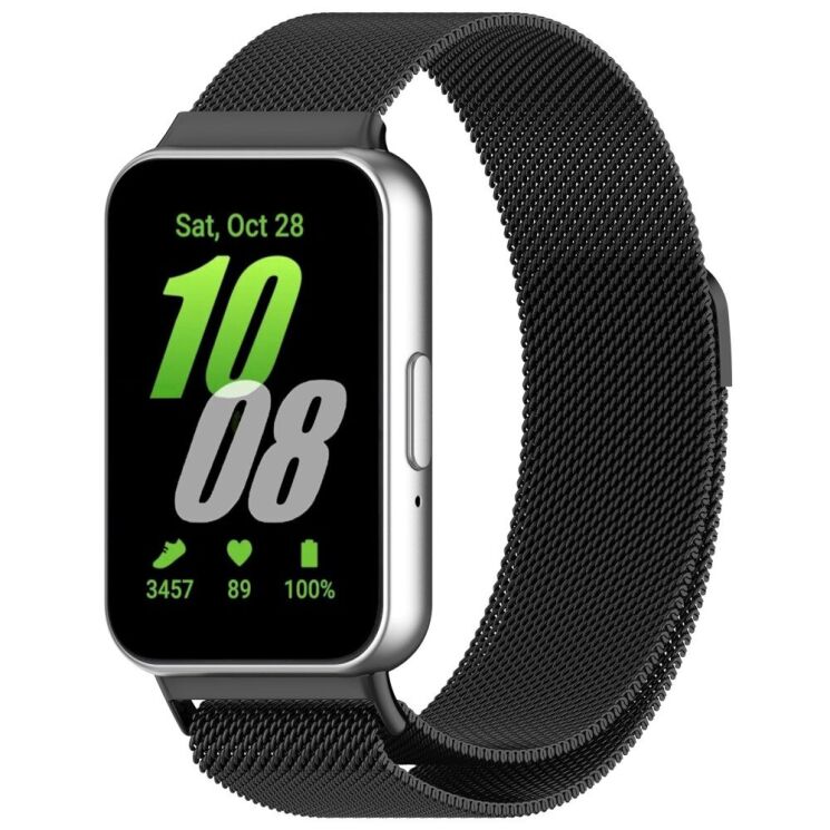 Ремешок Deexe Milanese Loop для Samsung Galaxy Fit 3 - Black: фото 1 из 7