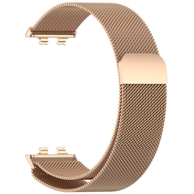 Ремешок Deexe Milanese Stainless Steel для Huawei Band 11 Pro / Band 11 - Rose Gold (410601RG) Ремешок Deexe Milanese Stainless Steel для Huawei Band 11 Pro / Band 11 - Rose Gold: фото 1 из 5