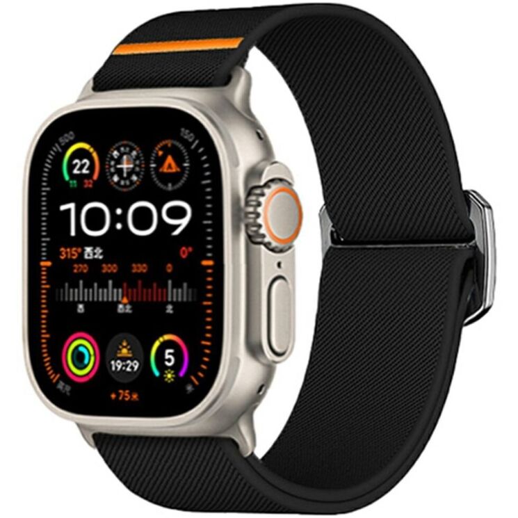 Ремешок Deexe Orbit Flex для Apple Watch 46 / 45 / 44 / SE 44 / 42 (Series 1-3) / Ultra / Ultra 2 - Black: фото 2 из 5