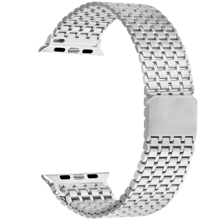 Ремешок Deexe Pulsar для Apple Watch 46 / 45 / 44 / SE 44 / 42 (Series 1-3) / Ultra / Ultra 2 - Silver: фото 1 из 7