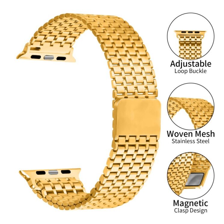 Ремешок Deexe Pulsar для Apple Watch 46 / 45 / 44 / SE 44 / 42 (Series 1-3) / Ultra / Ultra 2 - Rose Gold: фото 4 из 7